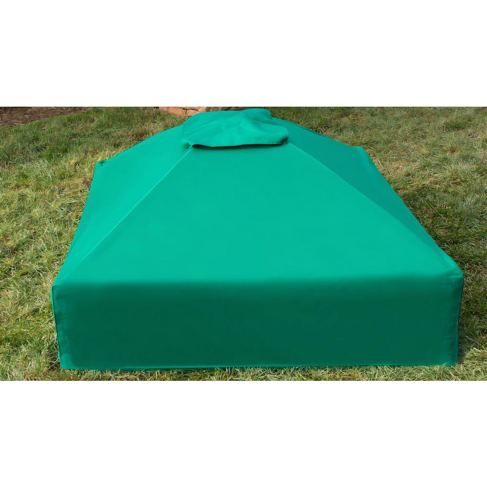 4Ft. X 4Ft. X 5.5In. Square Sandbox With Telescoping Canopy/Cover - 2" Profile