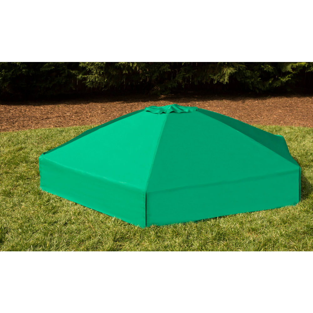 Hexagon Sandbox With Telescoping Canopy/Cover - 2" Profile