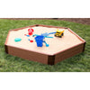 Classic Sienna 7Ft. X 8Ft. X 11In. Hexagon Sandbox - 2" Profile
