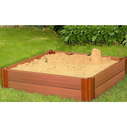 Classic Sienna 4Ft. X 4Ft. X 11In. Square Sandbox - 2" Profile