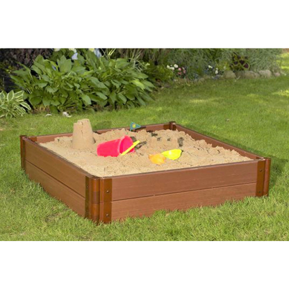 Classic Sienna 4Ft. X 4Ft. X 11In. Square Sandbox - 2" Profile