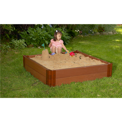 Classic Sienna 4Ft. X 4Ft. X 11In. Square Sandbox - 2" Profile