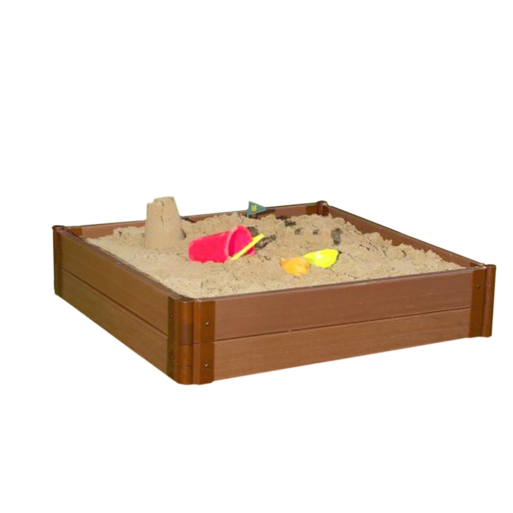 Classic Sienna 4Ft. X 4Ft. X 11In. Square Sandbox - 2" Profile