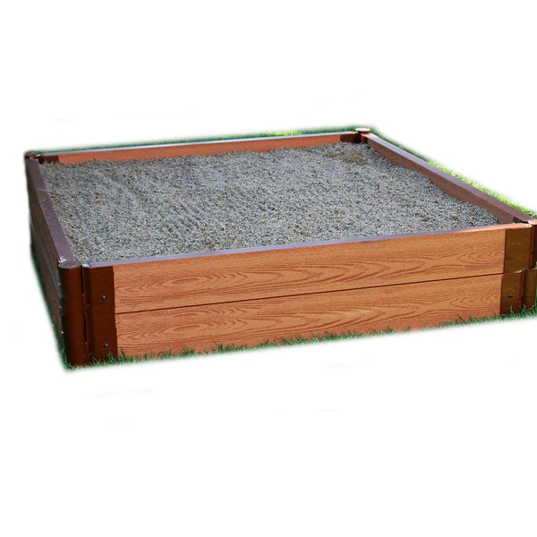Classic Sienna 4Ft. X 4Ft. X 11In. Square Sandbox - 2" Profile