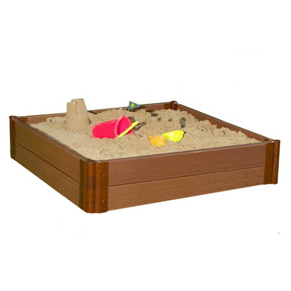 Classic Sienna 4Ft. X 4Ft. X 11In. Square Sandbox - 2" Profile