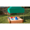4Ft. X 4Ft. X 11In. Square Sandbox With Telescoping Canopy/Cover - 2" Profile
