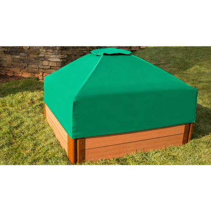 4Ft. X 4Ft. X 11In. Square Sandbox With Telescoping Canopy/Cover  - 2" Profile