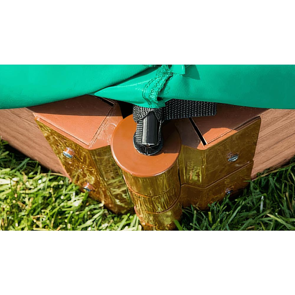 4Ft. X 4Ft. X 11In. Square Sandbox With Telescoping Canopy/Cover  - 2" Profile