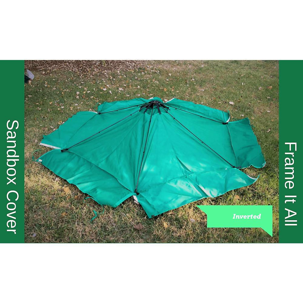 7Ft. X 8Ft. X 11In. Hexagon Sandbox With Telescoping Canopy/Cover - 2" Profile