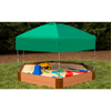 7Ft. X 8Ft. X 11In. Hexagon Sandbox With Telescoping Canopy/Cover - 2" Profile