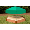 7Ft. X 8Ft. X 11In. Hexagon Sandbox With Telescoping Canopy/Cover - 2" Profile