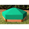 Classic Sienna Hexagon Sandbox With Collapsible Cover - 2" Profile
