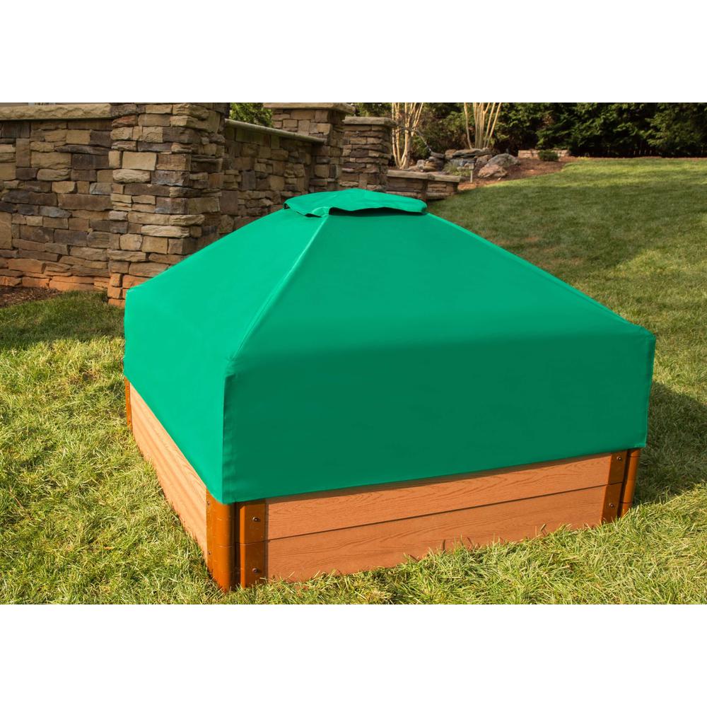 4Ft. X 4Ft. X 11In. Square Sandbox With Collapsible Cover - 2" Profile