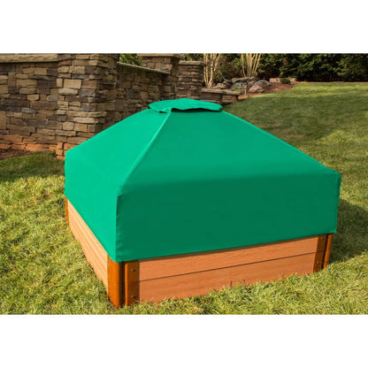 4Ft. X 4Ft. X 11In. Square Sandbox With Collapsible Cover - 2" Profile
