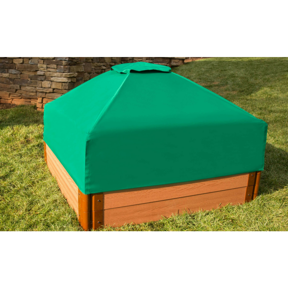 4Ft. X 4Ft. X 11In. Square Sandbox With Collapsible Cover - 2" Profile