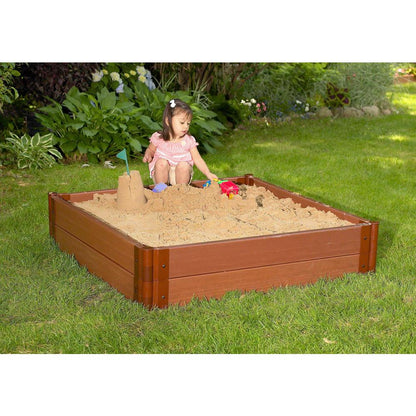 4Ft. X 4Ft. X 11In. Square Sandbox With Collapsible Cover - 2" Profile