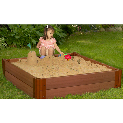 4Ft. X 4Ft. X 11In. Square Sandbox With Collapsible Cover - 2" Profile