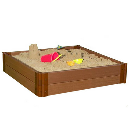 4Ft. X 4Ft. X 11In. Square Sandbox With Collapsible Cover - 2" Profile