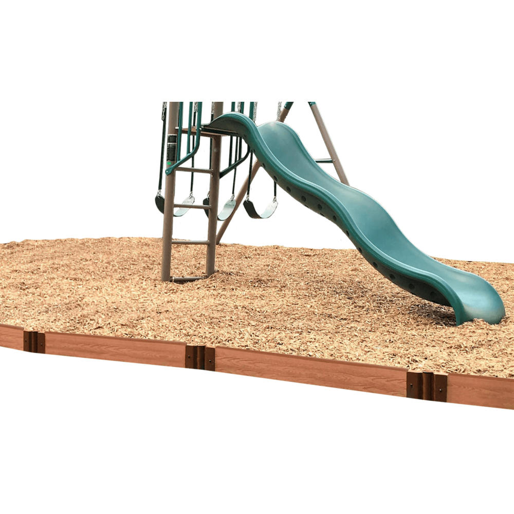 Classic Sienna Straight Playground Border Kit 32' - 1" Profile