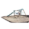 Weathered Wood Curved Playground Border Kit 32' - 1" Profile