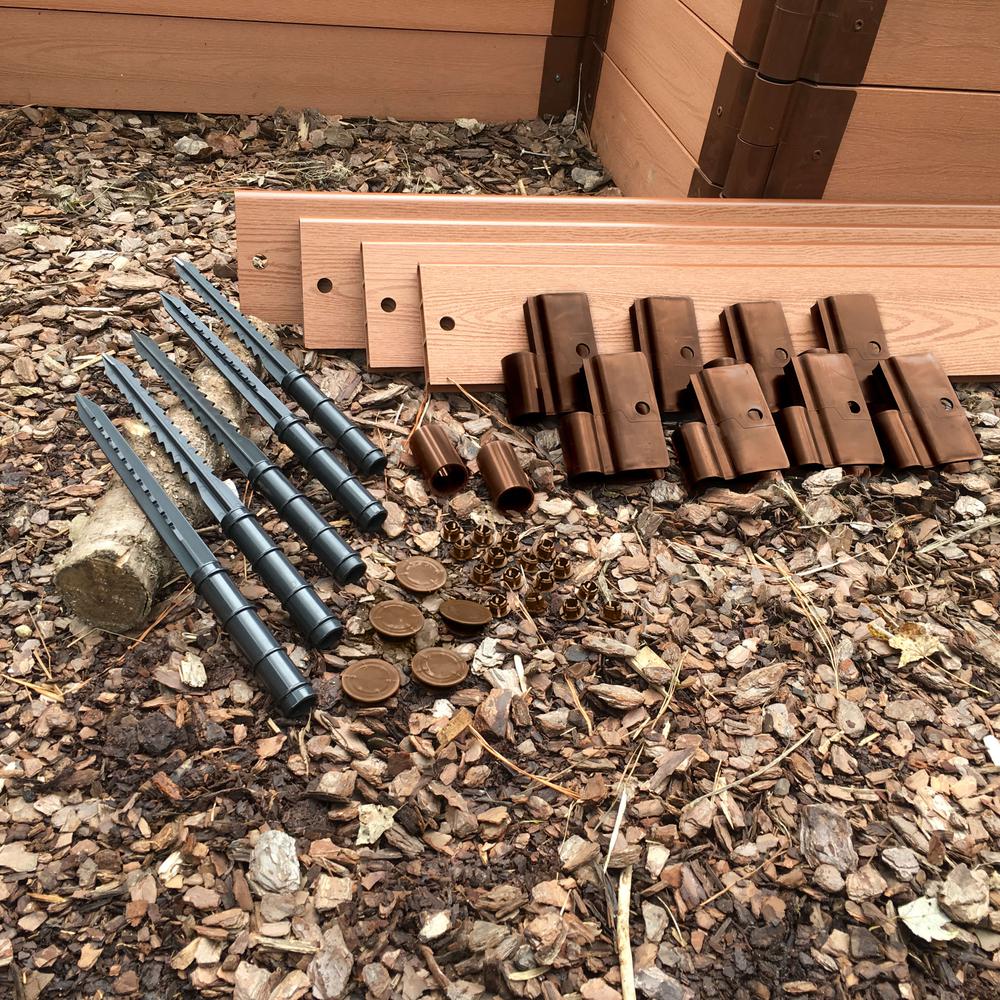 Classic Sienna Straight Playground Border Kit 64' - 1" Profile