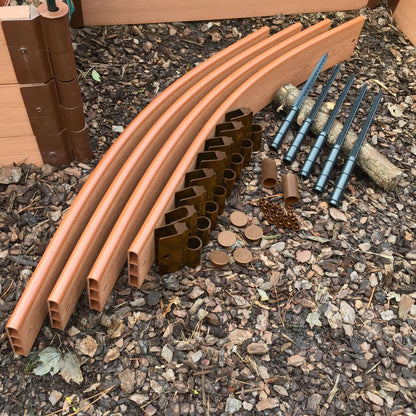Classic Sienna Curved Playground Border Kit 64' - 1" Profile