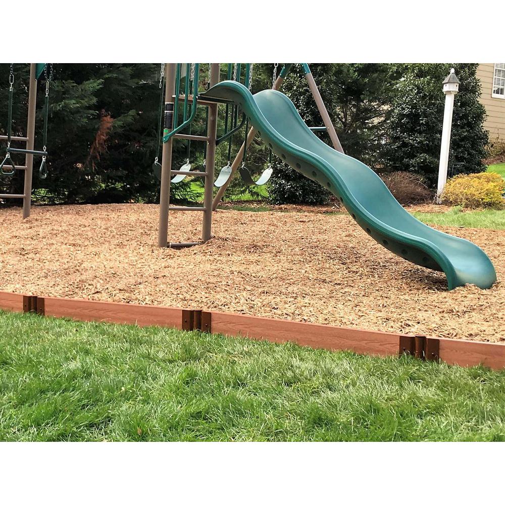 Classic Sienna Straight Playground Border Kit 64' - 2" Profile