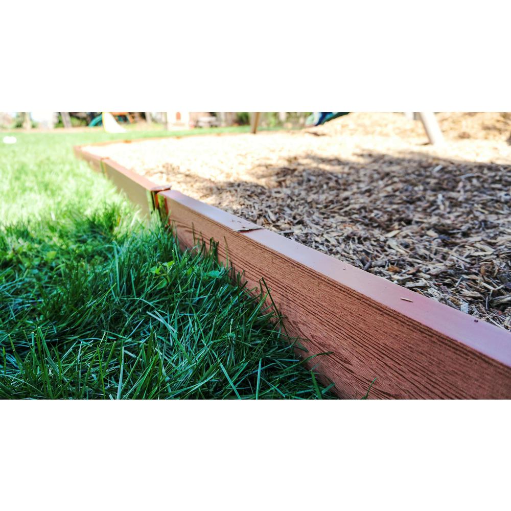 Classic Sienna Straight Playground Border Kit 64' - 2" Profile