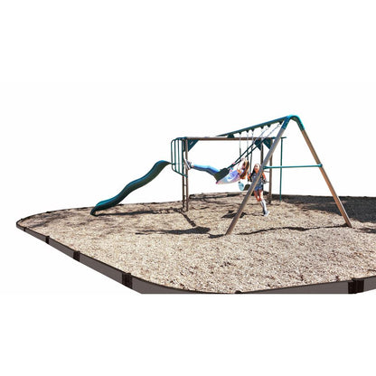Weathered Wood Curved Playground Border 16' - 1" Profile