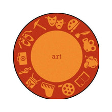 Kid Essentials STEAM 5'4" Round Area Rug in Color Technology