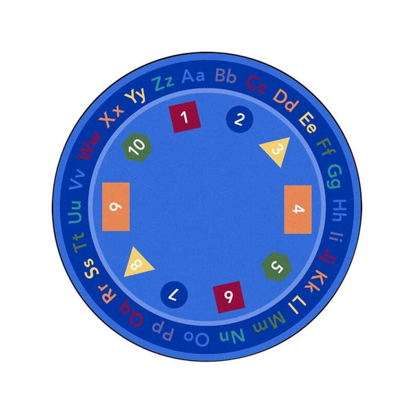 Kid Essentials STEAM 13'2" Round Area Rug in Color Technology