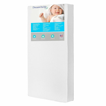 Dream On Me Lavender 6 Inch 2 in 1 Foam Core Crib and Toddler Bed Mattress