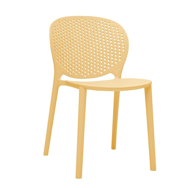 Midcentury Polypropylene Kids Side Chair, Set Of 4, Yellow