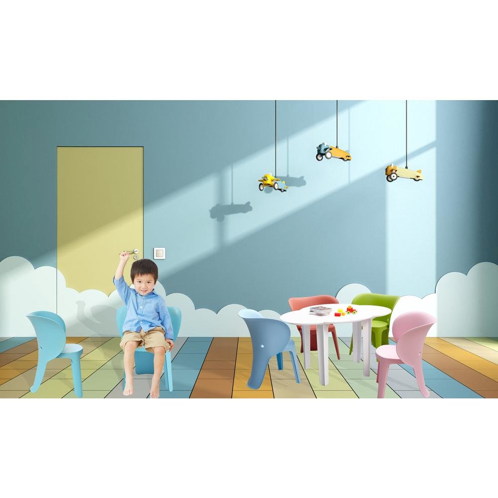 Elephant Polypropylene Kids Chair, Set of 4