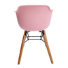 Midcentury Polypropylene Kids Side Chair, Set Of 4, Pink, Shelter Arms