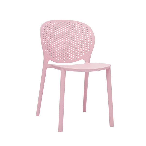 Midcentury Polypropylene Kids Side Chair, Set Of 4, Pink