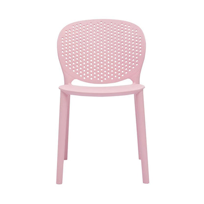 Midcentury Polypropylene Kids Side Chair, Set Of 4, Pink