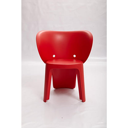 Elephant Polypropylene Kids Chair, Set of 4, Red