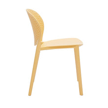 Midcentury Polypropylene Kids Side Chair, Set Of 4, Yellow