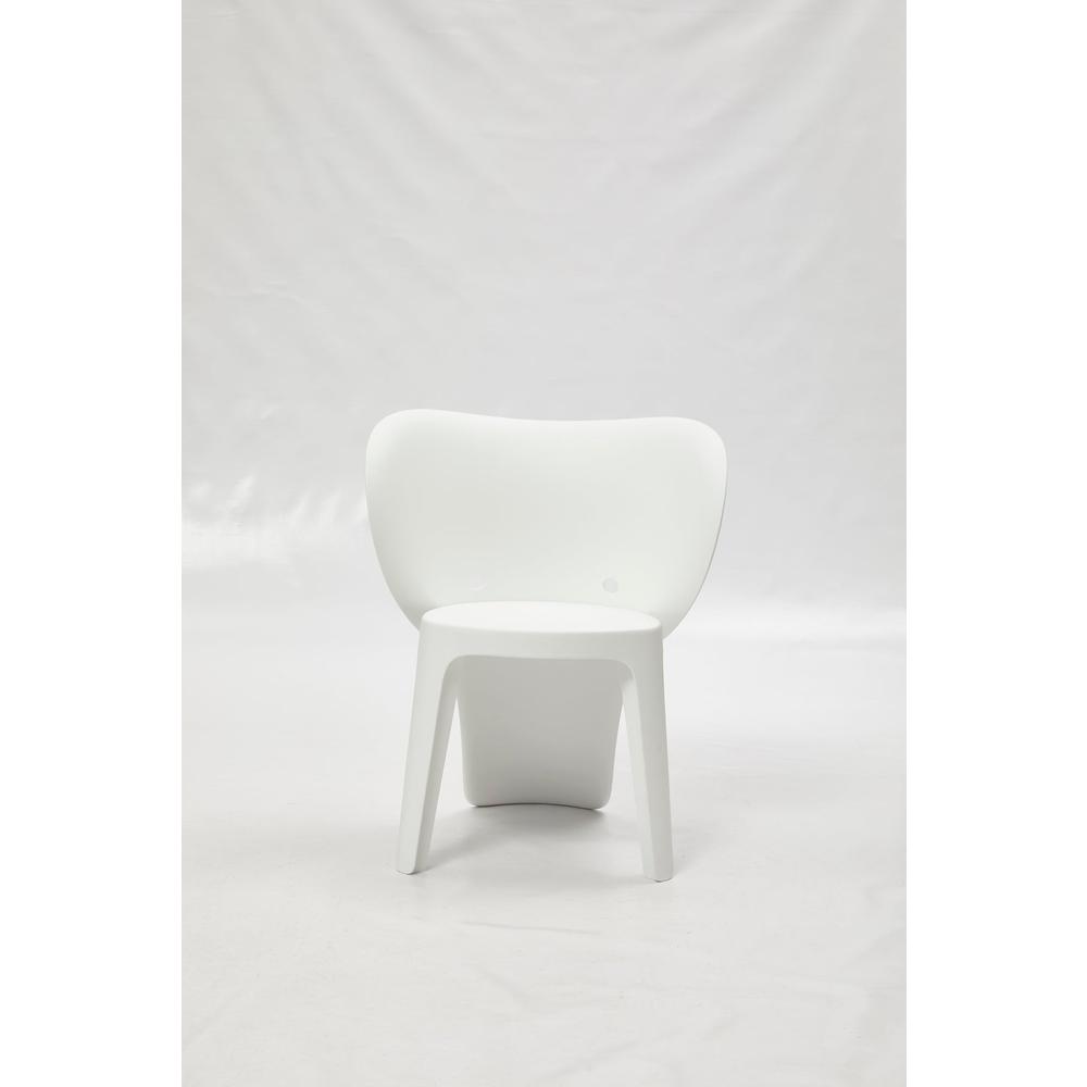 Elephant Polypropylene Kids Chair, Set of 4, White