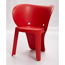 Elephant Polypropylene Kids Chair, Set of 4, Red