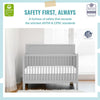 Dream On Me Dillian 3-in-1 Convertible Crib in Pebble Grey