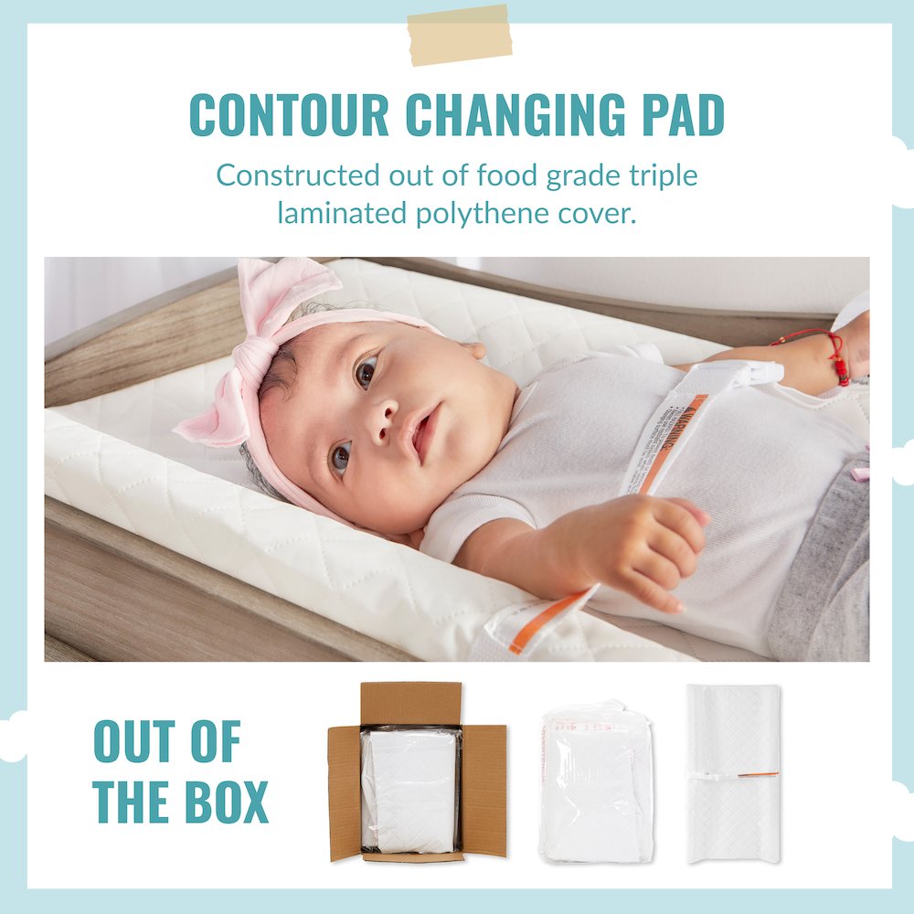 Dream On Me Compressed Contour Changing Pad, White