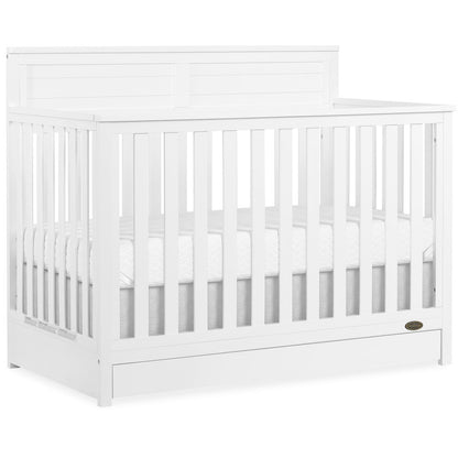 JPMA & Greenguard Gold Certified Dream On Me Reign 5 in 1 Convertible Crib, White