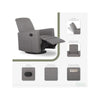Evolur Raleigh Basic Glider |Recliner| Rocker, 610-RUSTICGRY