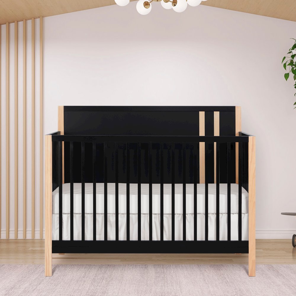 Dream On Me Soho Convertible Crib In Matte Black Vintage