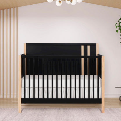 Dream On Me Soho Convertible Crib In Matte Black Vintage