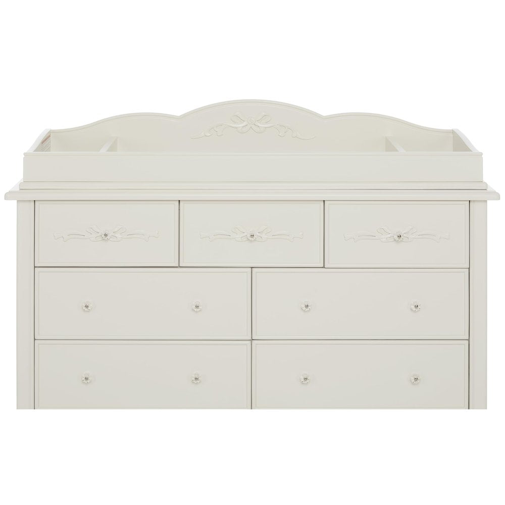 Evolur Aurora Change Tray Full Assembly I Lasting Quality I Intricate Ribbon Bow Scrollwork, 851NT-FW