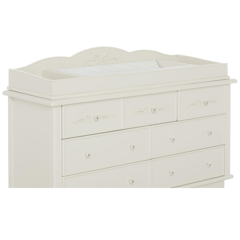 Evolur Aurora Change Tray Full Assembly I Lasting Quality I Intricate Ribbon Bow Scrollwork, 851NT-FW