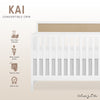 Dream On Me Kai Convertible Crib, White+Natural